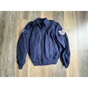 Defense Logistics Agency USAF Jacket Mens 38S‎ Blue Excellent Air Force Insignia